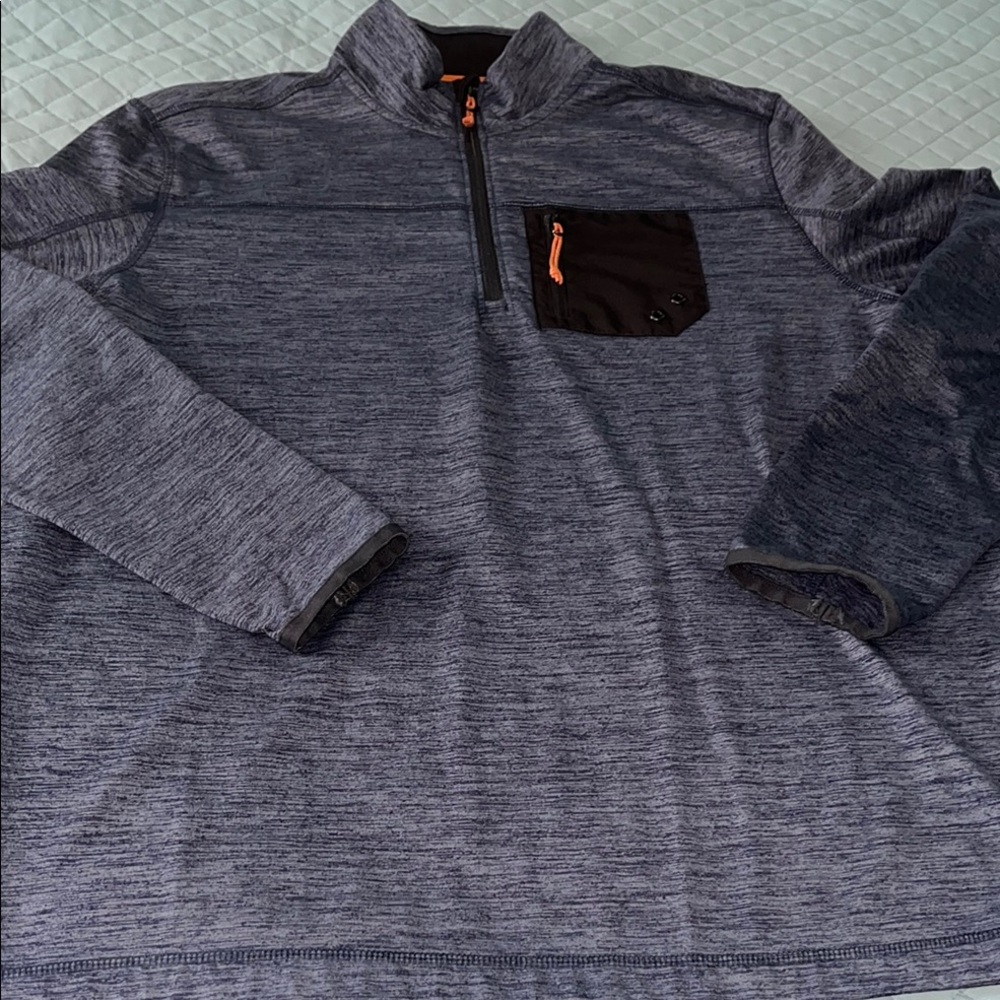 Ruff Hewn Black and Blue Quarter-Zip Sweatshirt